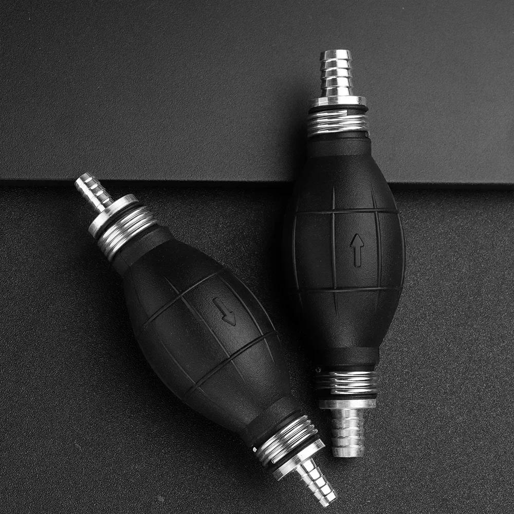 8 мм Ручной топливный насос Трубопровод, Резиновый алюминиевый ручной топливный подкачивающий насос Дизель Бензин Подающий насос Автомобиль Корабль