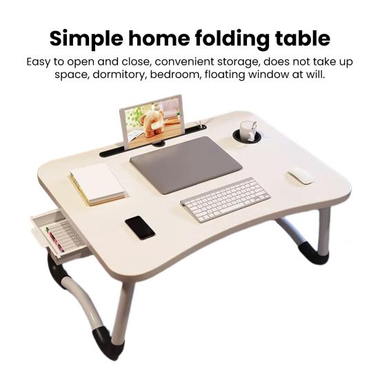 Портативный складной стол для ноутбука, высокая устойчивость, прочная несущая конструкция, нескользящая конструкция, небольшой рабочий стол для дома