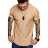 Men's Summer Solid Crew Neck Top Fashion Casual Short Sleeve T-Shirt