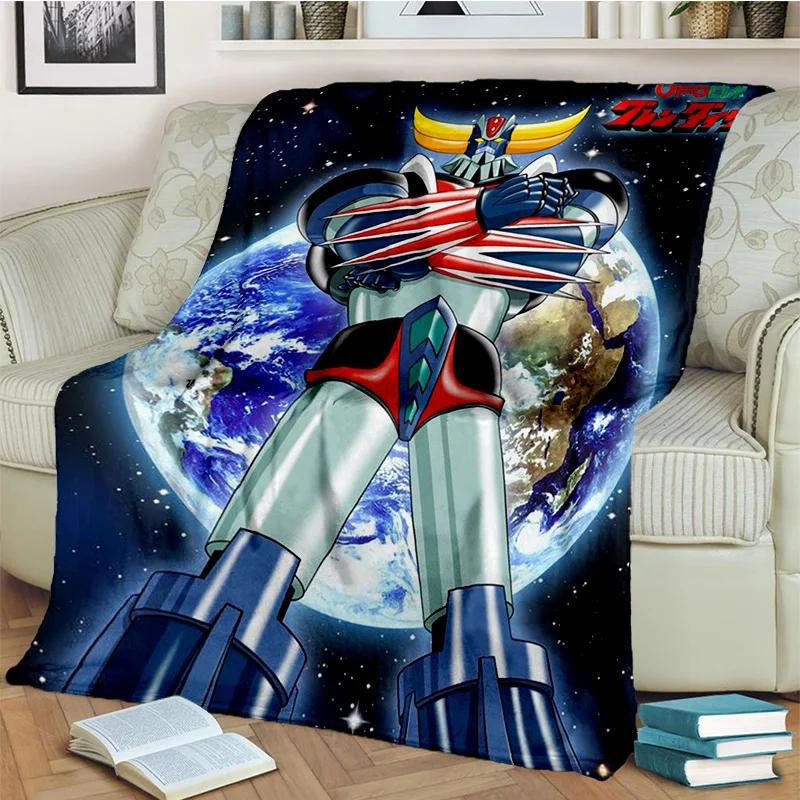 Одеяло с рисунком НЛО, робот-грендайзер, аниме, мягкое одеяло для дома, спальни, кровати, дивана, пикника, путешествия, офиса, одеяло, детское одеяло