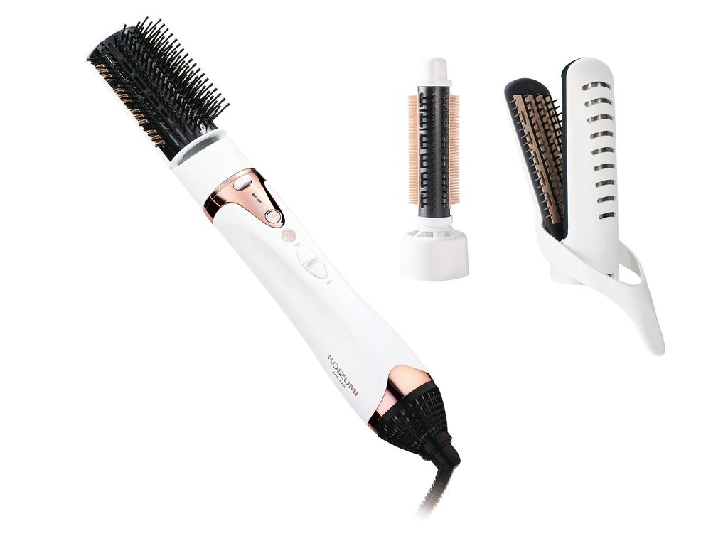 Koizumi Curling Negative Large Air Automatic 3 типа белых волос, ионизация, объем, 1000 Вт, переключение горячего/холодного воздуха, щетка, укладка, укладка, KHC-5050/W