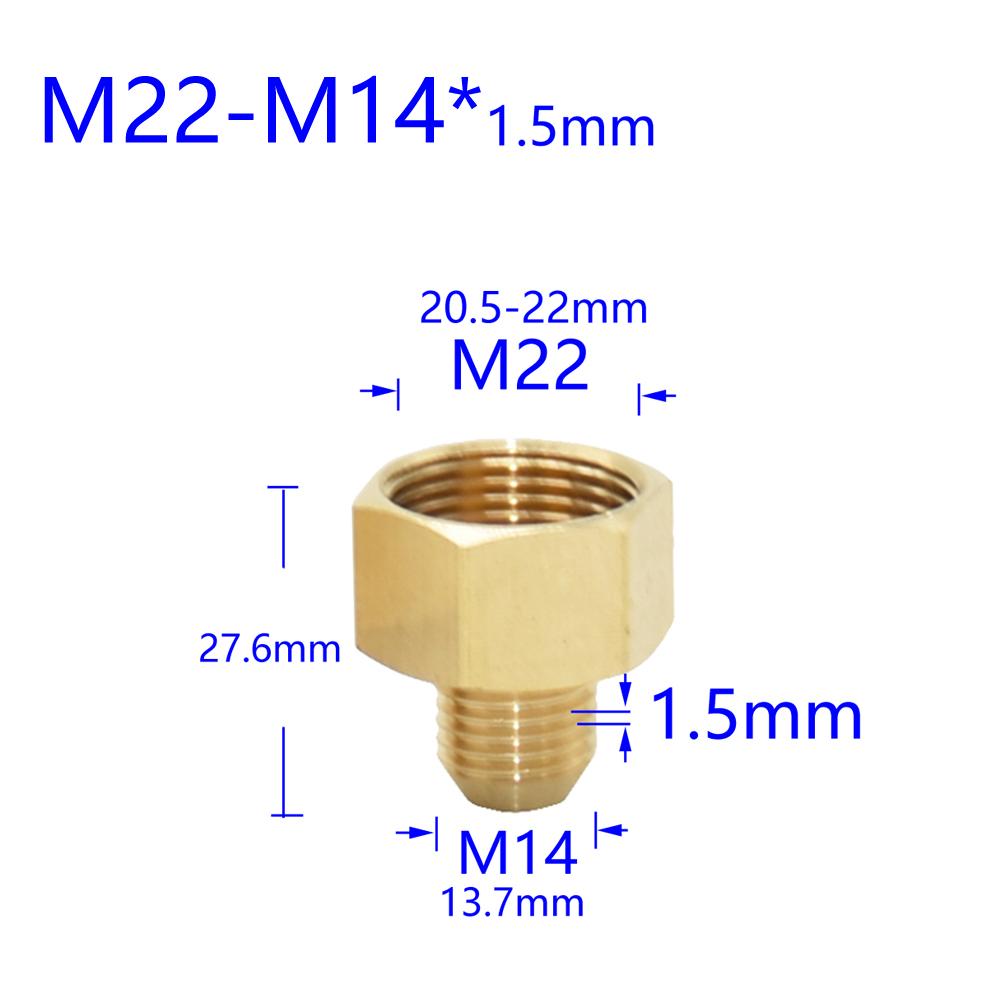 Латунный 3/8" 1/2" M14 M18 M22 Резьбовой Соединитель Наружная Внутренняя Для Аэратора Фильтра Воды Смесителя Медные Фитинги Шаг Резьбы 1,5 мм