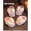 Fashion Cute Children's Cotton Slippers Baby Girl Princess Bow Velvet Thermal Shoes Winter Indoor Home Cotton Mop