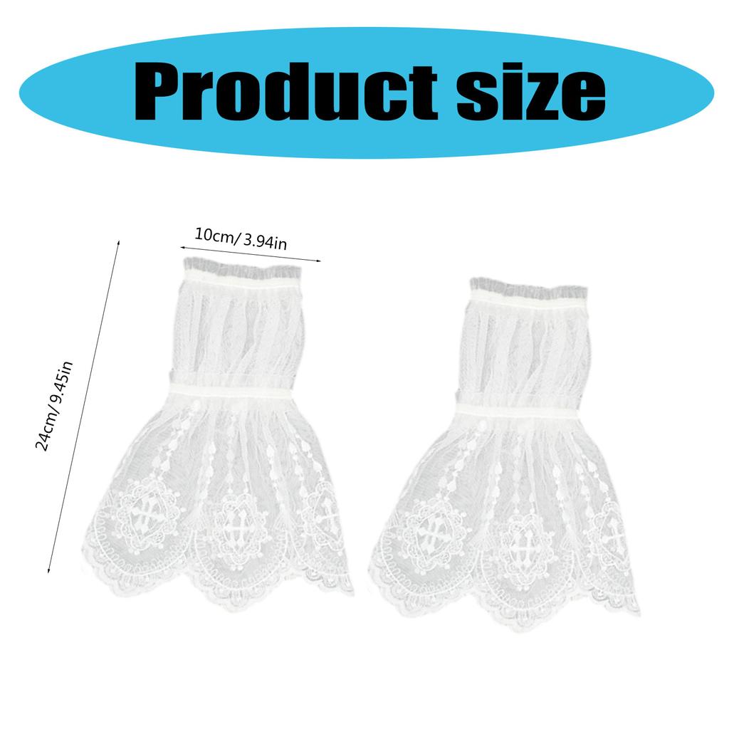 Lace Flower Sleeves Detachable Arm Sleeves for Women Girl Lace Wrist Cuffs for Sweater Dress All Matching Accessories