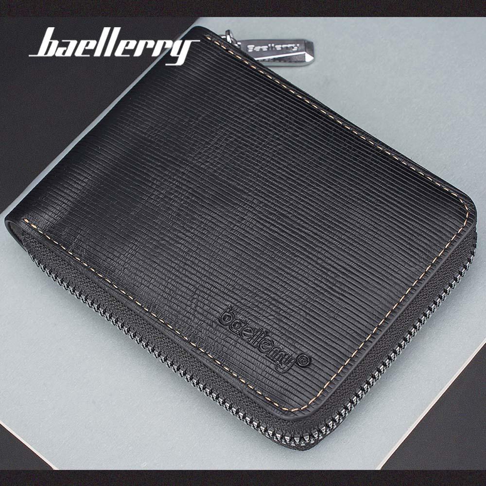 Baellerry Европейский и американский стиль мужской бумажник короткий RFID кошелек модный на молнии кошелек для монет из искусственной кожи держатель для карт