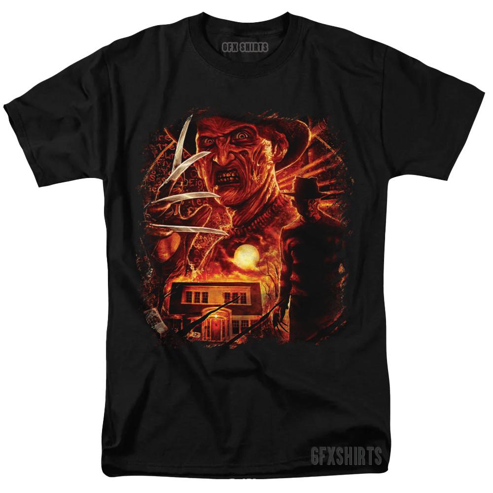 Freddy Krueger Nightmare On Elm Street Horror Holloween Movie Graphic T-Shirt