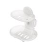 Bathroom Double-Layer Suction Wall-Mounted Soap Dish Soapbox Drying Holder Shelf