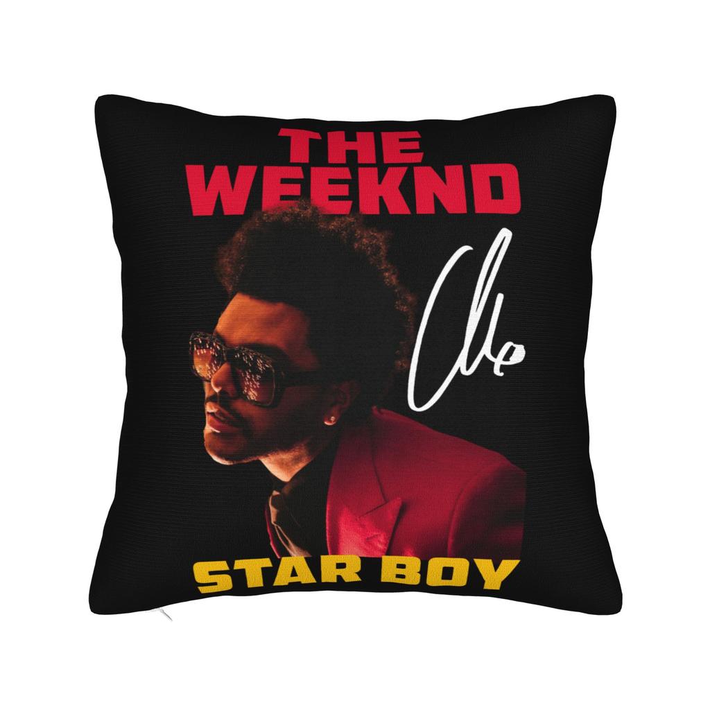 Подушка-подушка The Weeknd Ткань для печати Наволочка Чехол для подушки Декоративная наволочка для подушки-плед Домашняя Квадратная 45*45 см