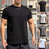 Мужские свободные спортивные футболки, летние футболки с круглым вырезом и коротким рукавом, футболки для тренировок на открытом воздухе, повседневные базовые топы для повседневной жизни, спорта и улицы