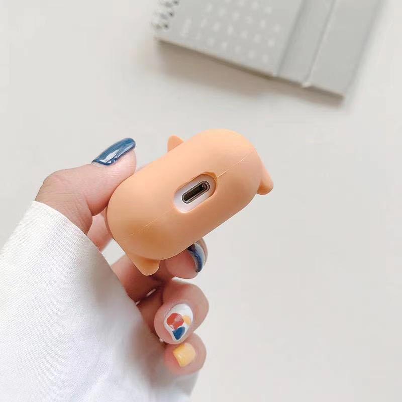 Мультяшный чехол с собакой корги для Airpods 1 2 3, силиконовый чехол для наушников Bluetooth, беспроводной защитный чехол для AirPods Pro, комфортный корпус