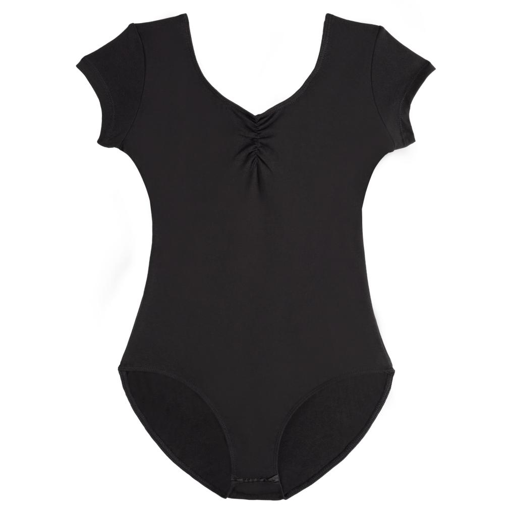 Балетные купальники для девочек с коротким рукавом, хлопковые с тюлем, одежда для балетных танцев, костюм для гимнастических тренировок