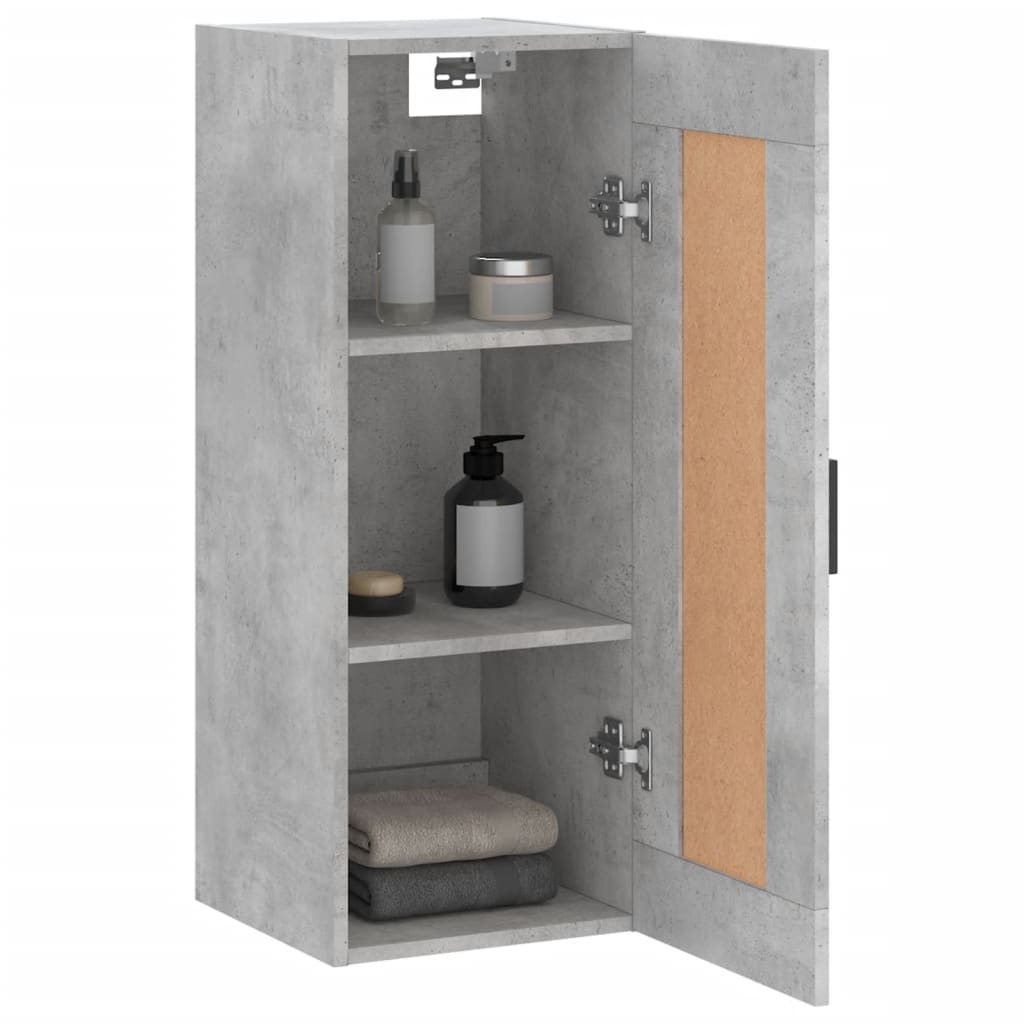 Wall Cabinet Concrete Grey 34.5 x 34 x 90 cm Particleboard