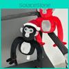 Плюшевая игрушка Горилла Тэг, милый и забавный плюшевый зверек с рождественской шапкой