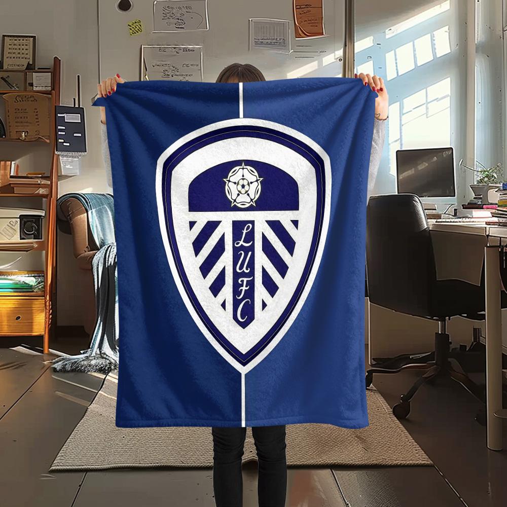 Leeds United Flannel Blanket, High quality Comfortable for All Seasons, Home Decor, Warmth and Comfort