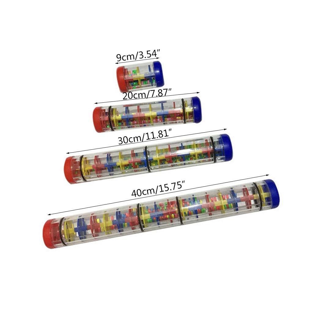 Baby Rain Stick Rainmaker Rainbow Mini Wooden Musical Shake Beaded Raindrops Rattle Rainmaker Toy For Baby Shaking Early