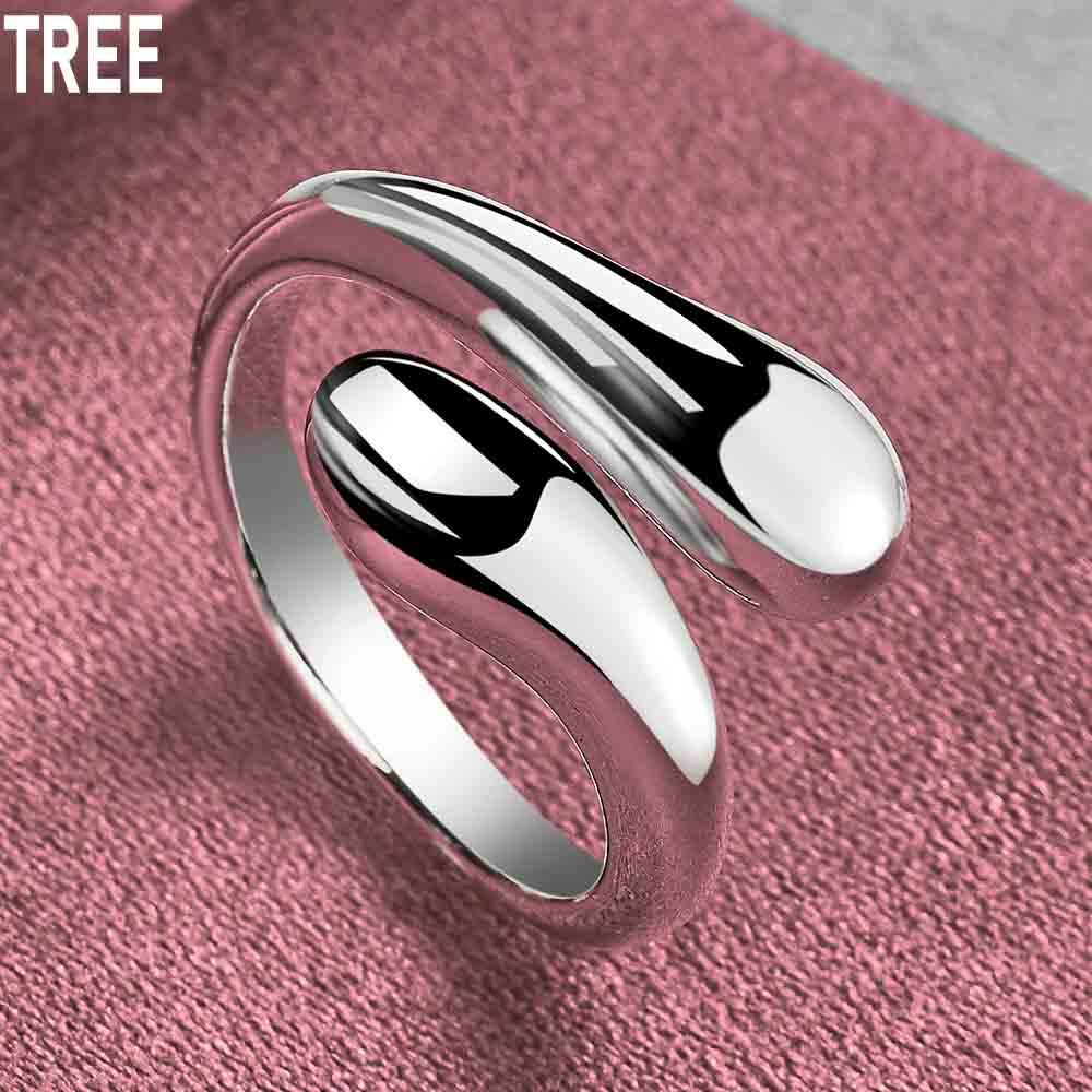 Кольцо из стерлингового серебра 925 пробы с каплями/капельками, изысканное модное свадебное украшение