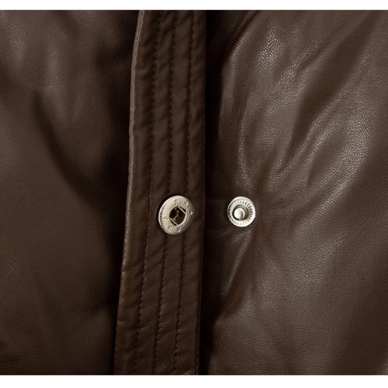 New Short Style Small Stand-up Collar Down Cotton Jacket For Women PU Leather Thickened Cotton Jacket And Cotton Jacket Trend