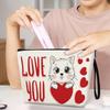 New Valentine's Day Love Cat Makeup Bag Women's Lipstick Makeup Bag Outdoor Sports Portable Storage Bag