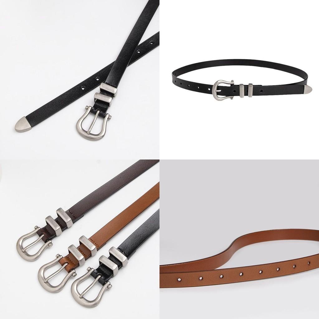Premium Cowhide Dress Belt For Women With Metal Pin Buckle For Work And Casual