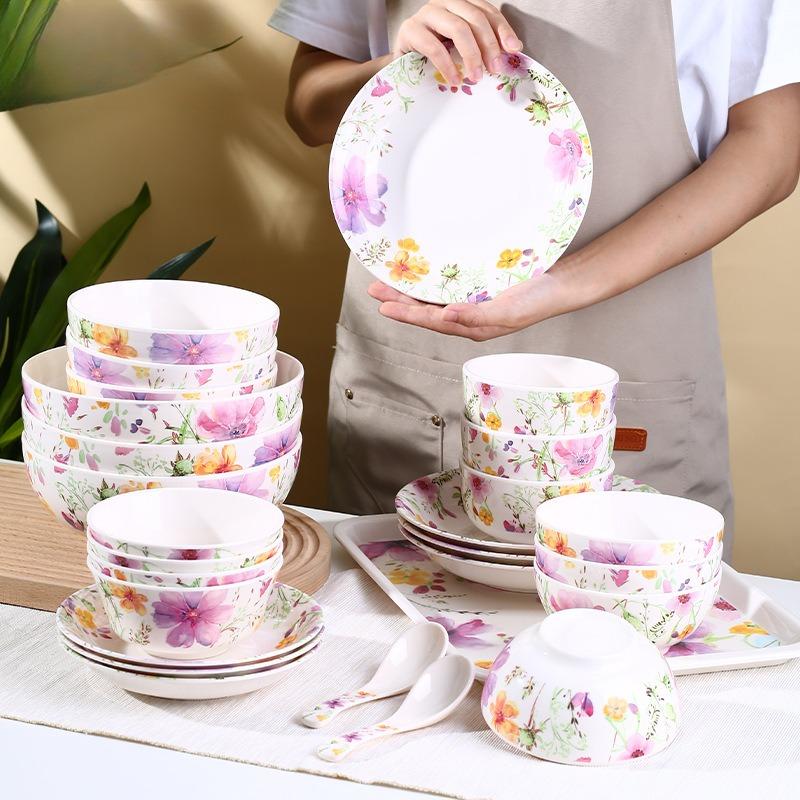 Набор melamine посуды Элегантные миски тарелки блюда для домашнего использования и в подарок
