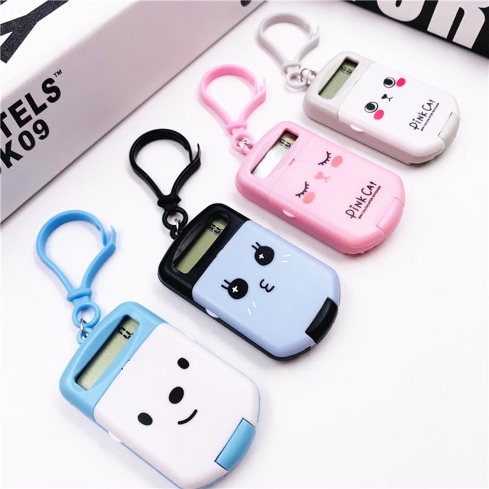 Useful Mini Calculator  Innovative Compact Calculator Keychain  Cartoon Digital Calculator with Key Ring