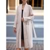 Women's 2024 Autumn/Winter Casual Long Knitted Cardigan Sweater Coat with Lace-Up Design