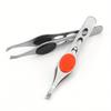 1Pc Stainless Steel Three Hole Eyebrow Tweezers Eyebrow Tweezers with Rubber Cushion Eyebrow Tweezers Tweezers Beauty Tools