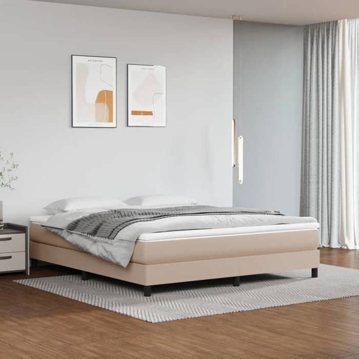 Maison Exclusive - Sommier à lattes de lit avec matelas Cappuccino 160x200 cm