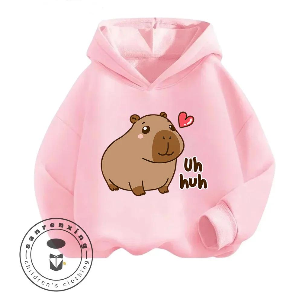 Capybara Cartoon Natural Cotton High Quality Niche Design Exquisite Details Feel Skin Friendly Children's Autumn Winter Hoodie