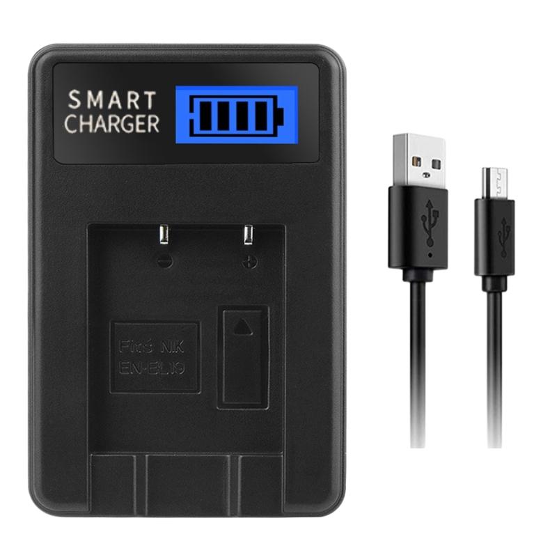 ЖК-зарядное устройство USB EN-EL19 для S100 S2500 S2550 S2600 S2700 S2750 S2800 S3100 S3200 S33 S3300 S3400 S3500 S4100