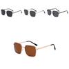 Uv400 Protection Polarized Sunglasses With Gold Frame And Gray Lens For Fashionable Looks
