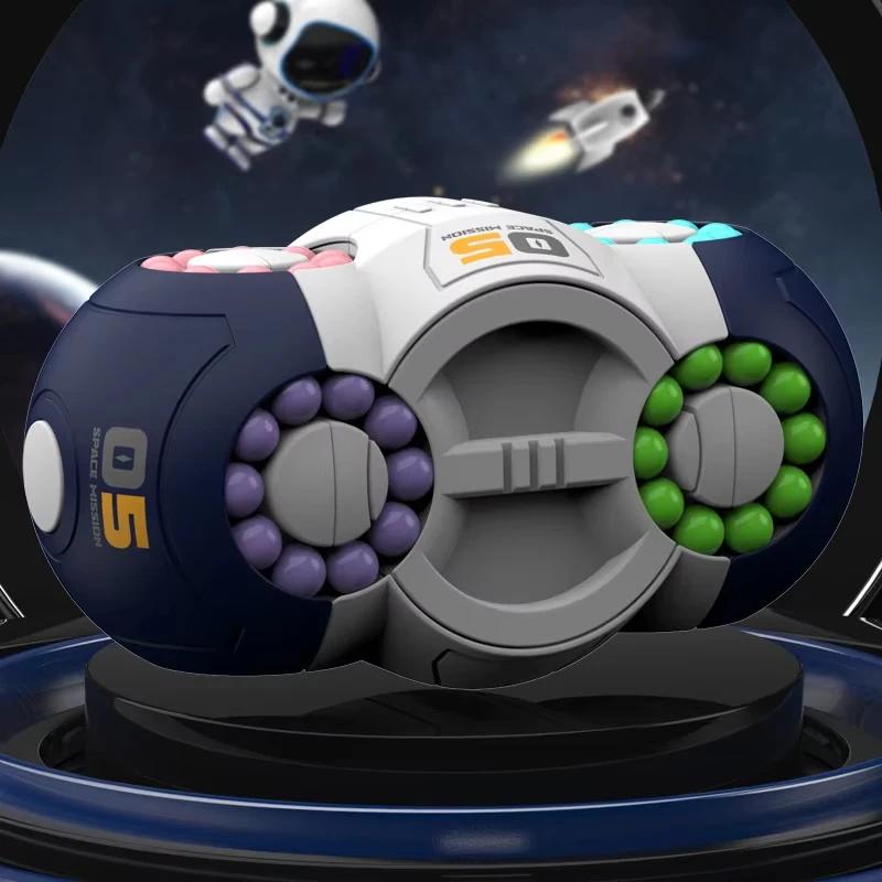 Fingertip Magic Cube Eight Sided Space Magic Cube with Ball BearingS,Finger Gyroscope Rotation Stress Relief Device - Educational Thinking Toy