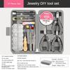 Hi-Spec 17-Piece Jewelry Making Kit, Mini Zebra Print Handle, Carbon Steel, DIY Craft Tools Set for Beading, Wire Wrapping, Bracelet Making