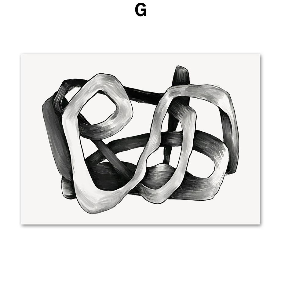 Абстрактная линия листа цветок бежевый черный ботанический настенный художественный холст картины постеры и принты настенные панно для декора гостиной