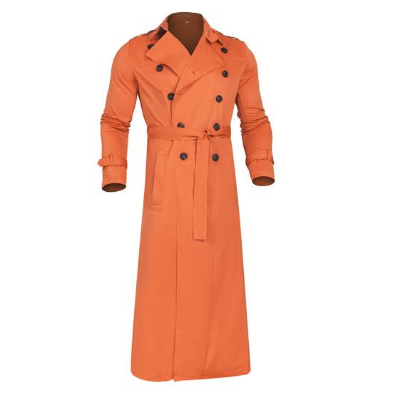 Пальто двубортная ветровка с лацканами в западном стиле мужская куртка на осень