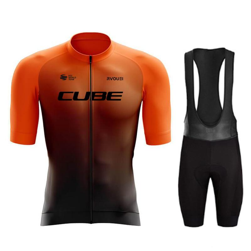 Cube Team Quick Drying Cycling Jersey SetSummer Breathable Cycling Suit Set 2026 Clothing MTB Bike Uniform Maillot Ropa Ciclismo Hombre Bicycle Suit
