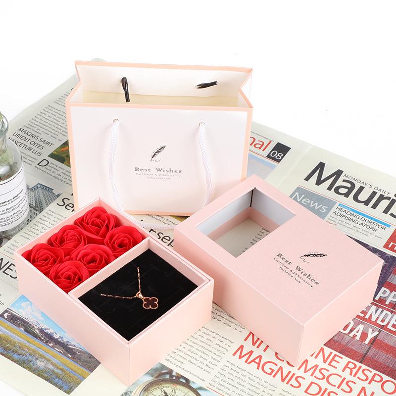 Ferris Wheel Rose Gift Box Set - Single/Double Layer, Customizable Everlasting Roses