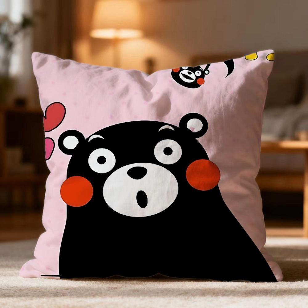 Popular KKumamoned Cushion Cover Soft Washable Pillow Case Multi-Scene for Couch Bed Travel Office Use