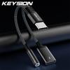 KEYSION 2 In 1 Type C To 3.5mm Earphone DAC Audio Type C Headphone Jack Adapter PD 60W Fast Charging Splitter for iPhone 15 Pro