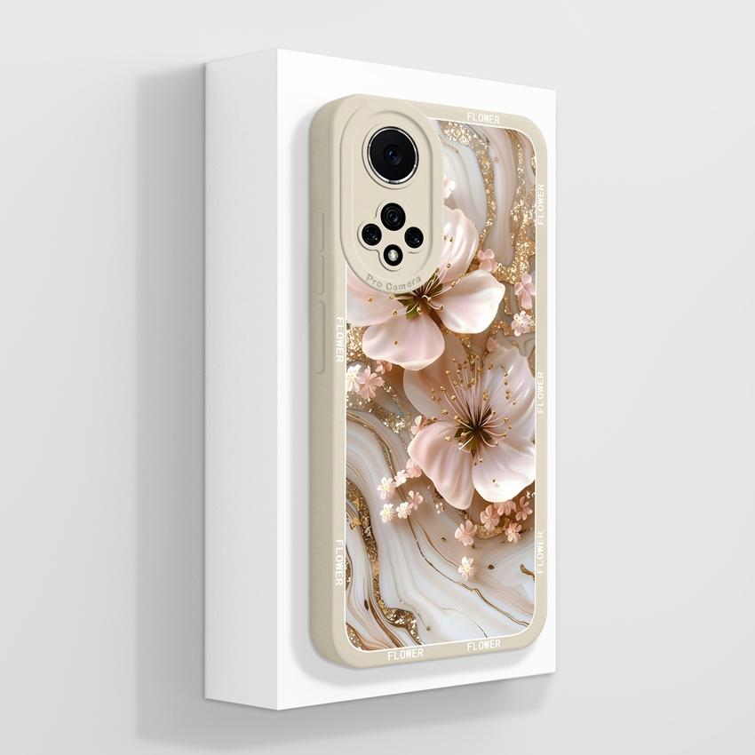 Для Huawei Nova 9 10 11 Pro Y60 Y72 Чехол для телефона Красивые акварельные цветочные узоры Жидкий силикон Защита от падений Премиальная защитная крышка Для Huawei Case