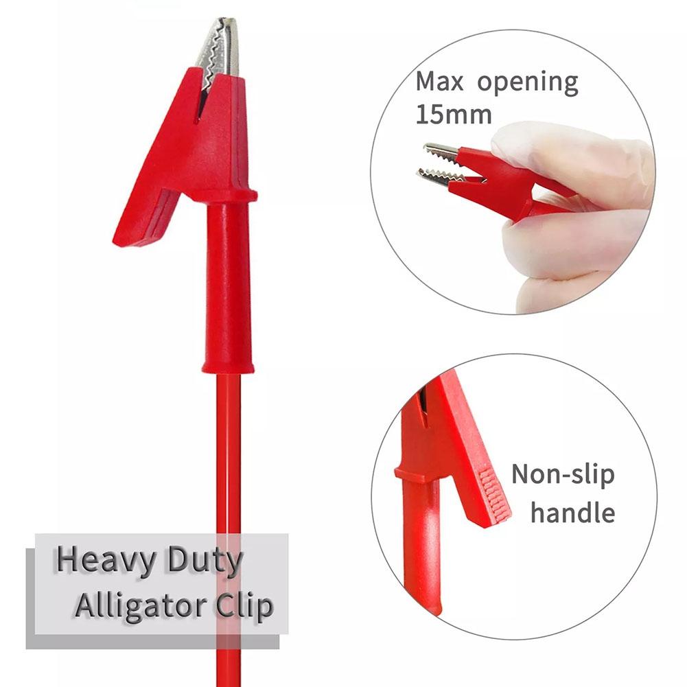 2 шт., 4 мм штекер типа «банан» с зажимом типа «крокодил», тестовые провода, кабель 1 м