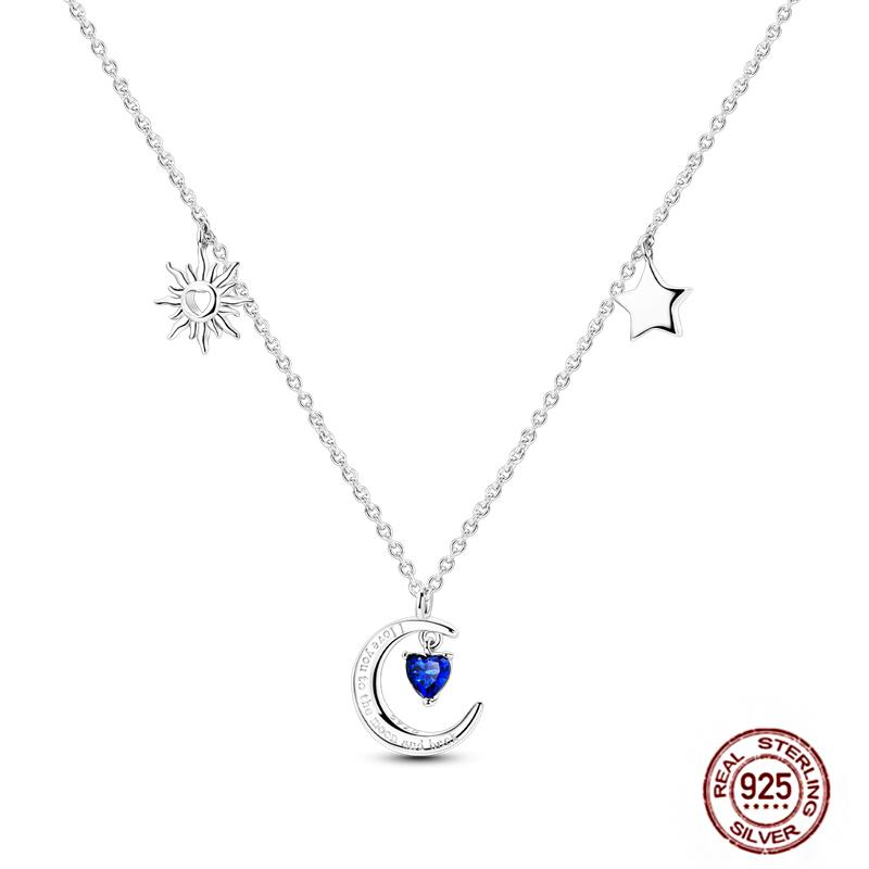 Copper Pendant Necklace Pink Heart Star Moon Firefly Plant Charm Basic Chain Necklaces Original Festival Jewelry For Women G