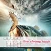 Hanging Spring Live Shrimp Fishing Hooks Carbon Steel Barbed Fishhook  Catfish Bass