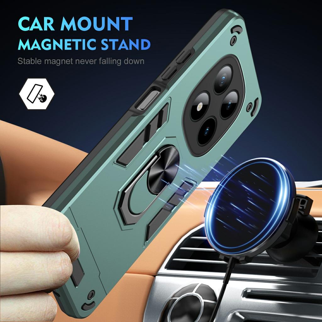 For Xiaomi Poco M8 Pro 5G/Redmi Note 15 Pro+ 5G (Global) Case PC + TPU Drop Defend Phone Cover with Ring Kickstand