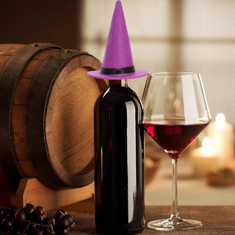 Halloween Mini Felt Witch Hats for Party Decoration and DIY Crafts 12Pcs