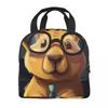 Изолированная сумка для обеда с изображением капибары для женщин, многоразовая термосумка для животных, домашних животных, ланч-бокс для пляжа, кемпинга, путешествий