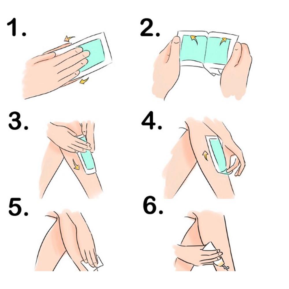 24Pcs Hair Removal Wax Strips Waxing Wipe Sticker for Face Leg Lip Eyebrow