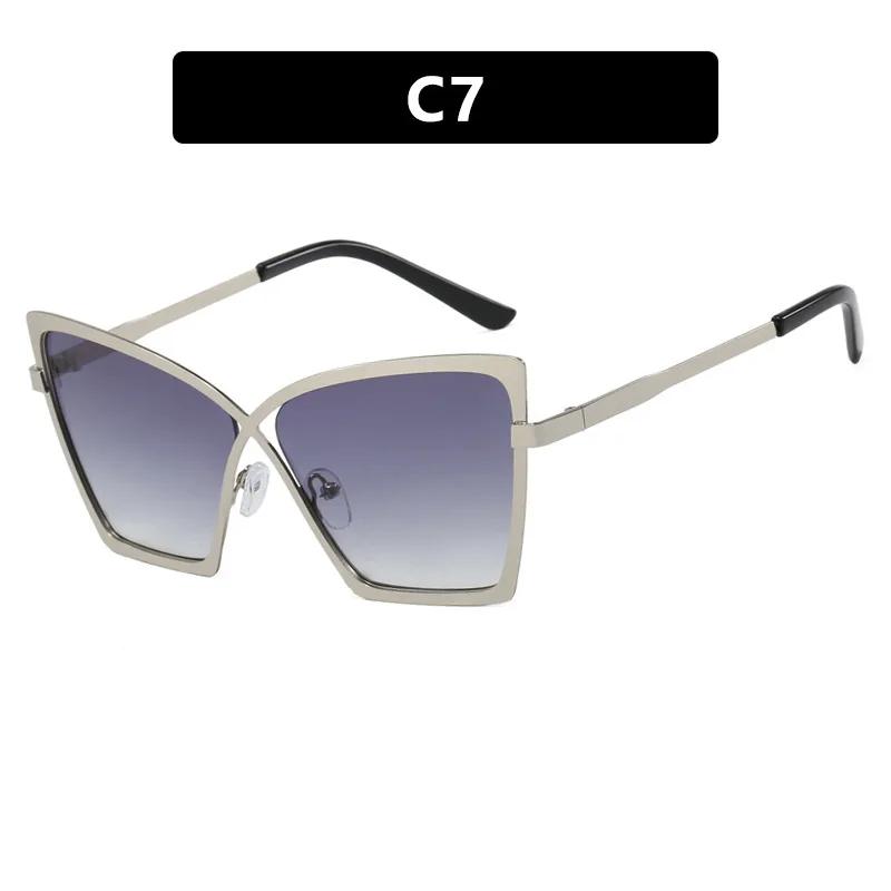 Butterfly X Metal Vintage Big Sunglasses Women Luxury Brand Designer Sun Glasses Popular Outdoor Travel Oversized Eyeglasses UV