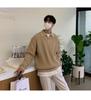 Men's Retro Korean Half-Zip Lapel Sweater - Loose Fit, Autumn/Winter Style Casual Trend