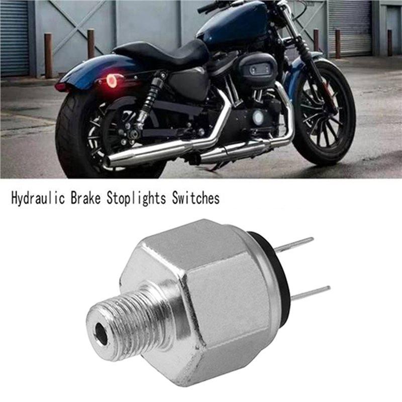 3X Motorcycle Hydraulic Brake Stoplights Switches 10Mm Bolt Stop Lights Switch For -Davidson Sporster